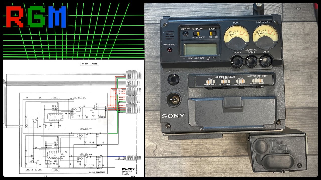 SONY EVV 9000P HI8 DECK DC to DC Board repair Atempt Pt2