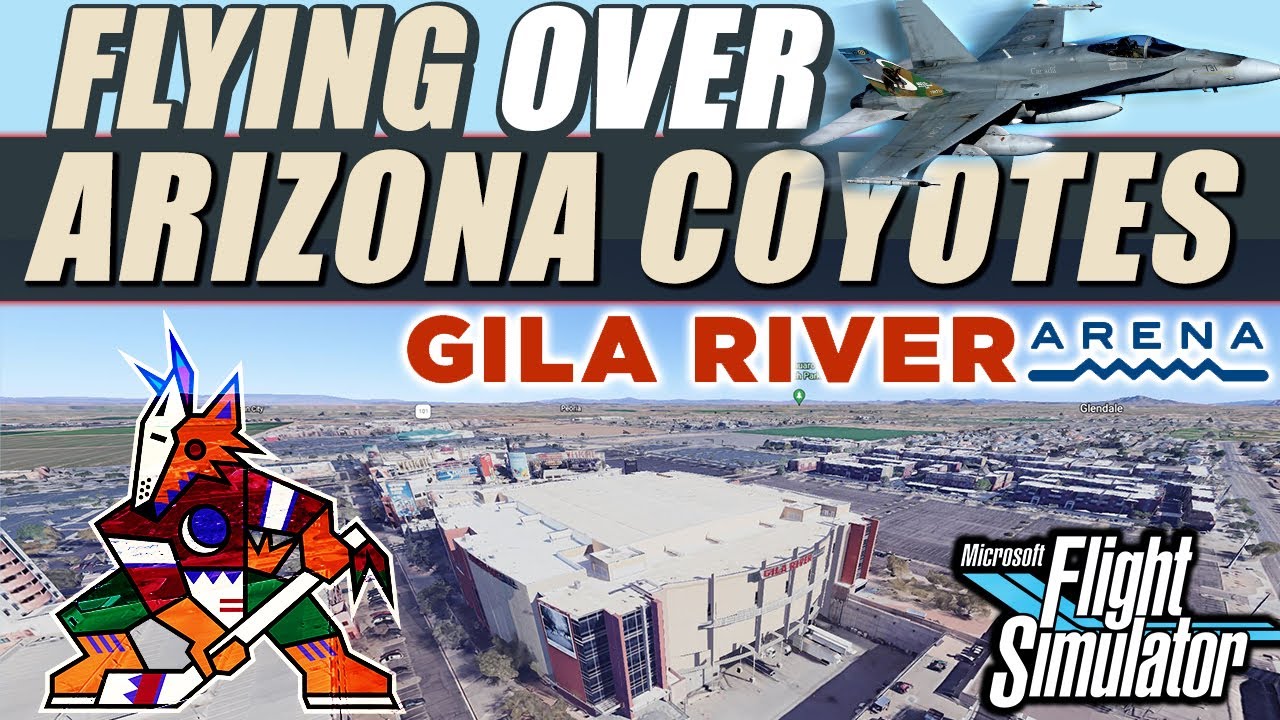Flying Over Arizona Coyotes Gila River Arena in Flight Sim