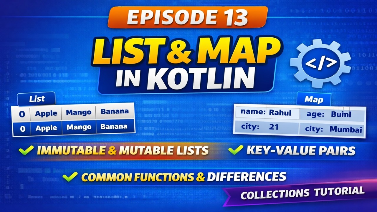 Collection in Kotlin, Map and List | Episode 13