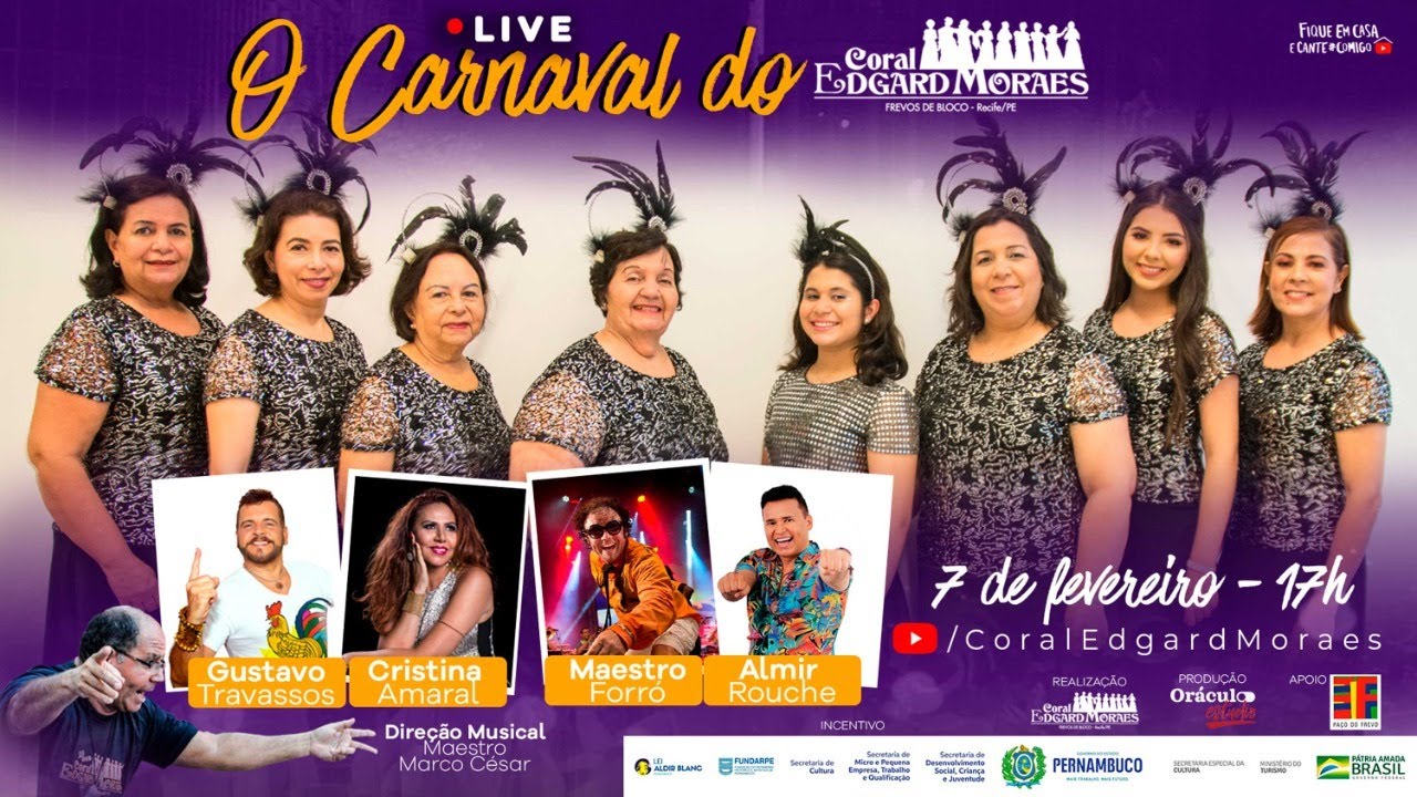 [ LIVE ]  O CARNAVAL DO CORAL EDGARD MORAES | 07/FEV. - 17h