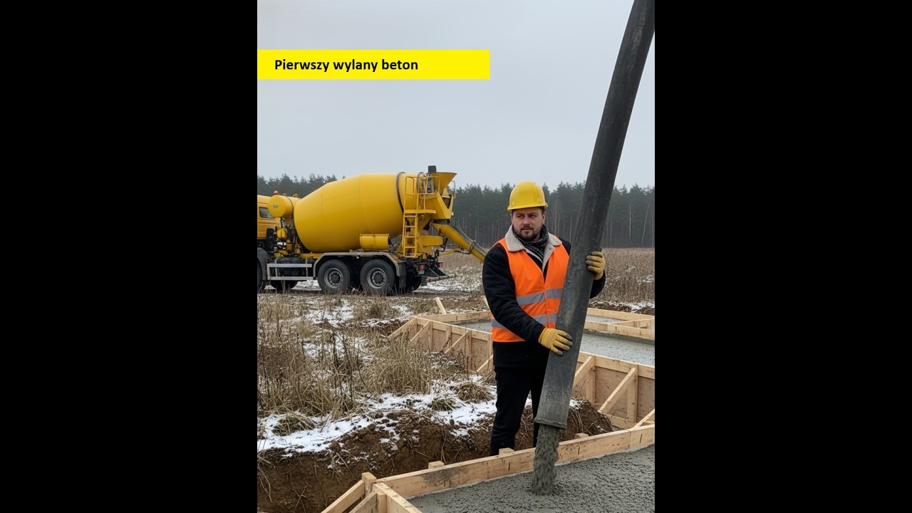 Pierwszy wylany beton! Warstwa wyrównująca. | #4