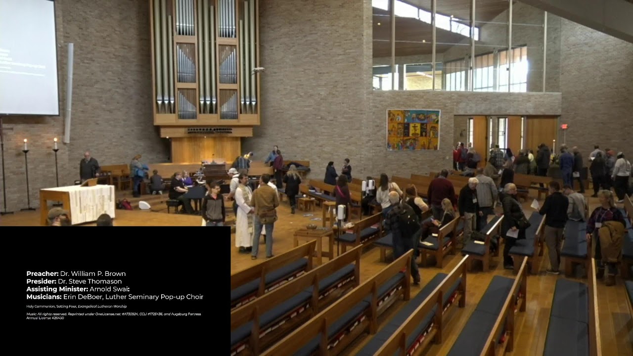 Chapel: Service of Holy Communion - Dr. William P Brown - Baptism of our Lord (01/12/26)
