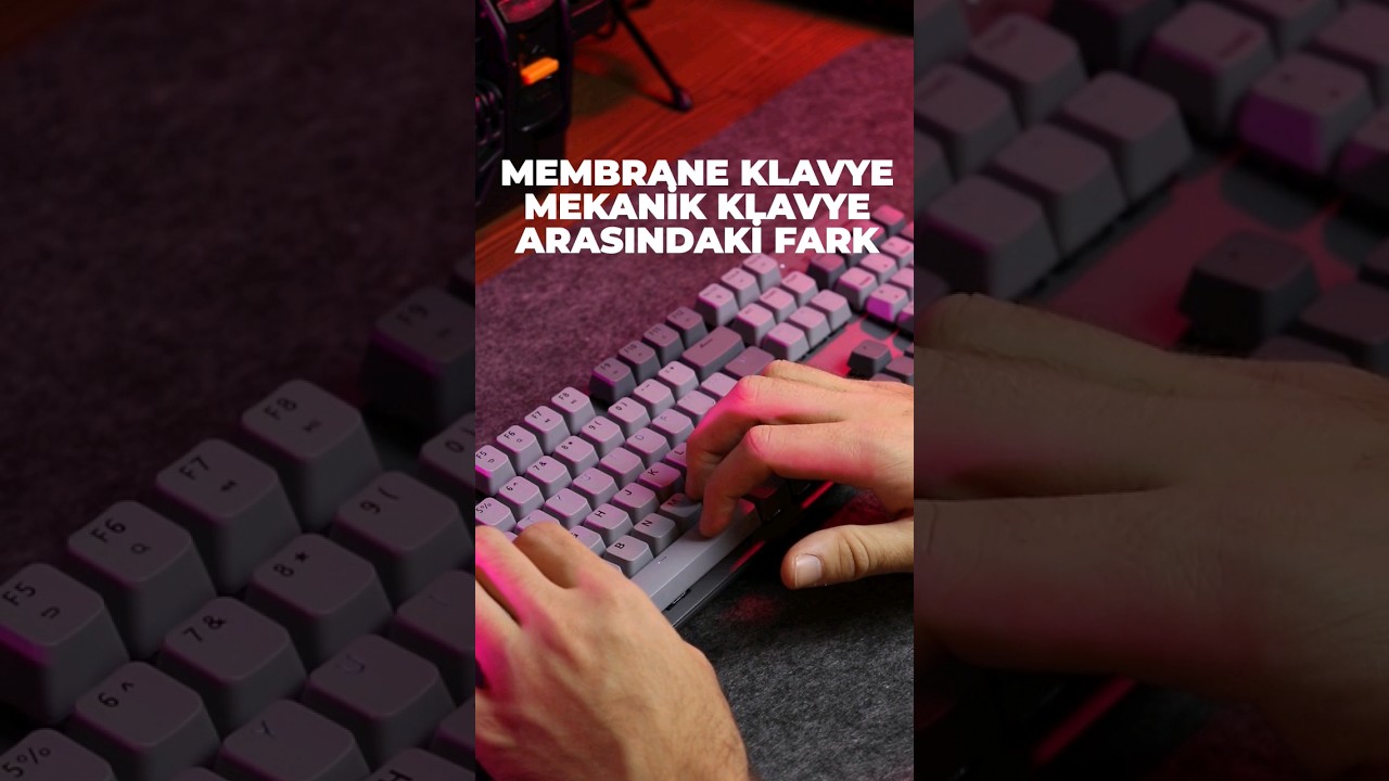 Membrana ve mekanik klavye arasındaki fark ⌨️ #membrana #mekanik #klavye #shorts