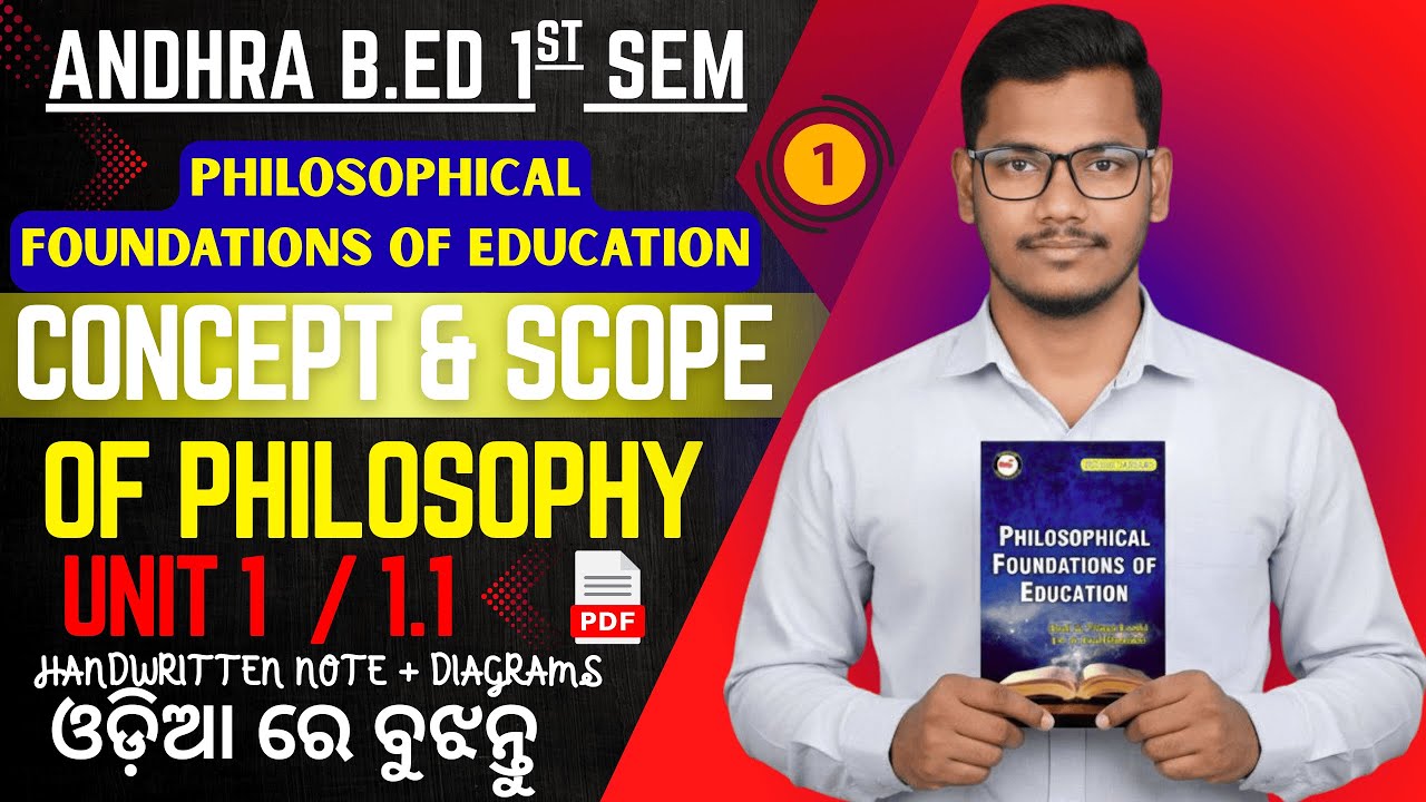 Andhra B.Ed 1st Semester Class | Philosophical Foundation of Education,Concept & Scope Of Philosophy