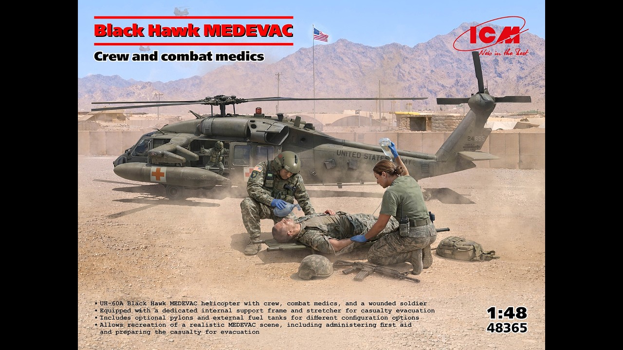 ICM 1/48 Black Hawk MEDEVAC set (48365) Kit Review