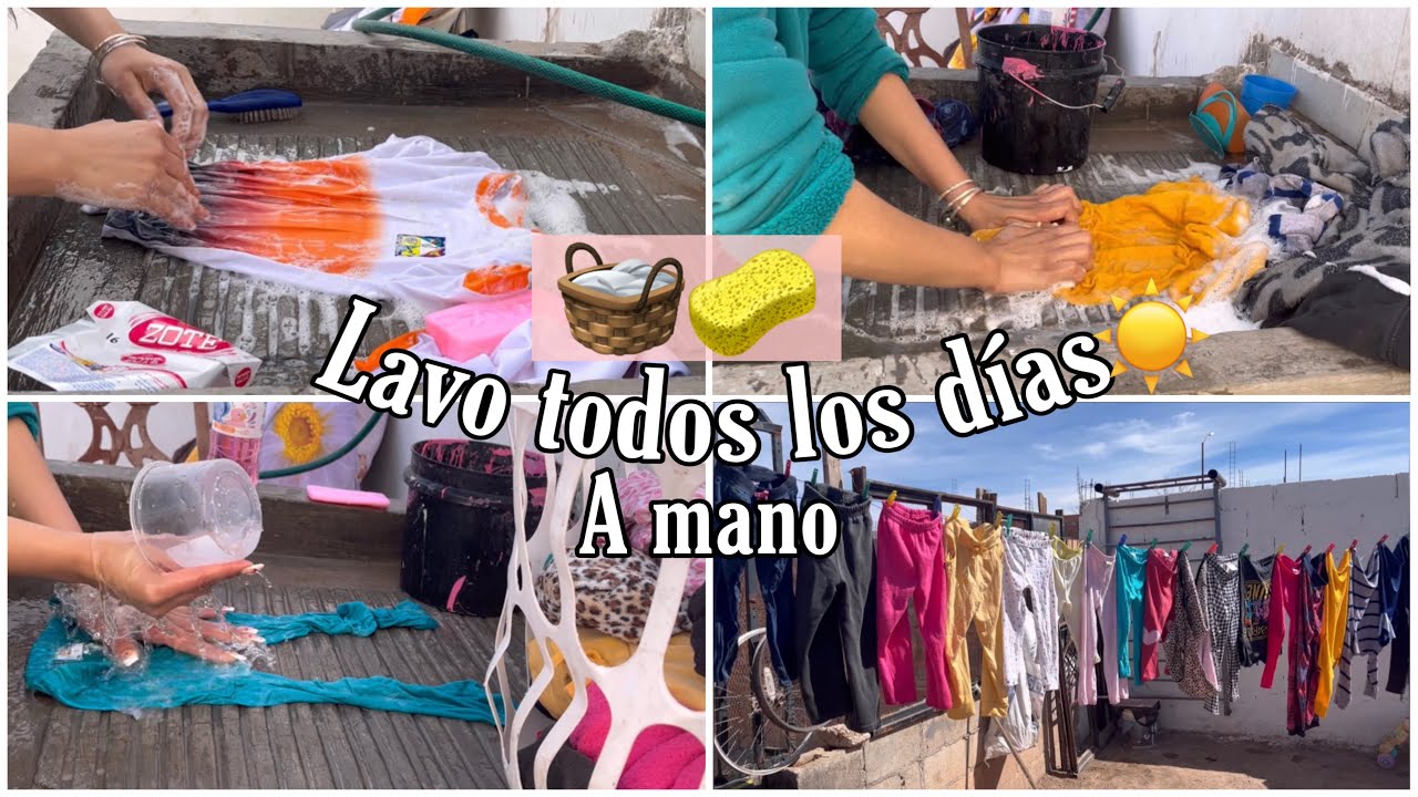 MI RUTINA LAVANDO A MANO🧺🧽EN EL LAVADERO// si me canse🥺