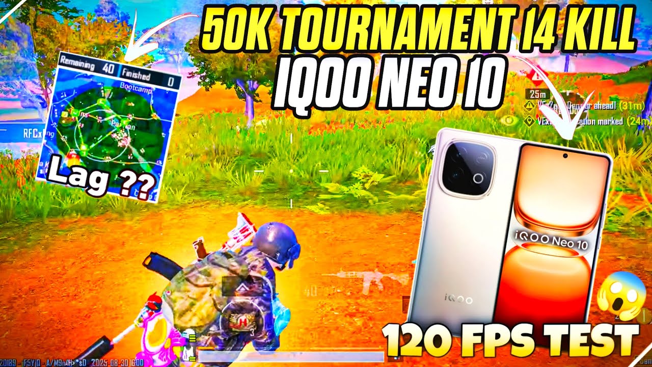 IQOO NEO 10 50K TOURNAMENT 14 KILL 😱 PAID SCRIMS WWCD BGMI GAMEPLAY 
