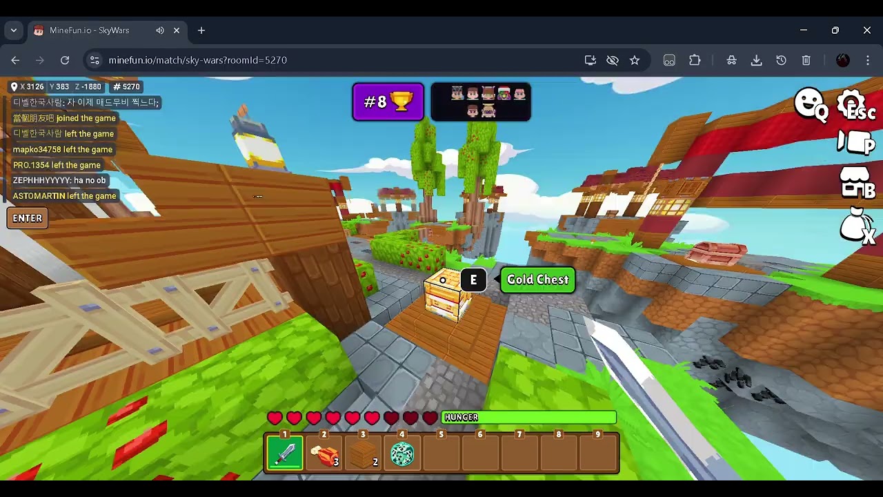minefun.io skywars gameplay