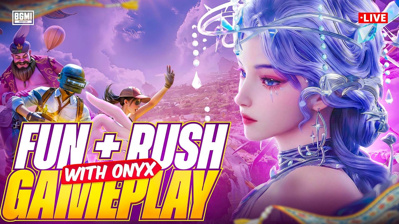 LIVE NOW! 🔴 FUN + RUSH GAMEPLAY | ONYX IS IVE |BGMI LIVE | #bgmi #live #shortsfeed #bgmilive