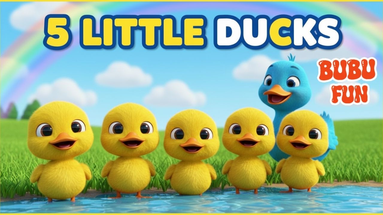 Five Little Ducks 🦆 | Fun Counting Song for Kids | Nursery Rhymes & Baby Songs