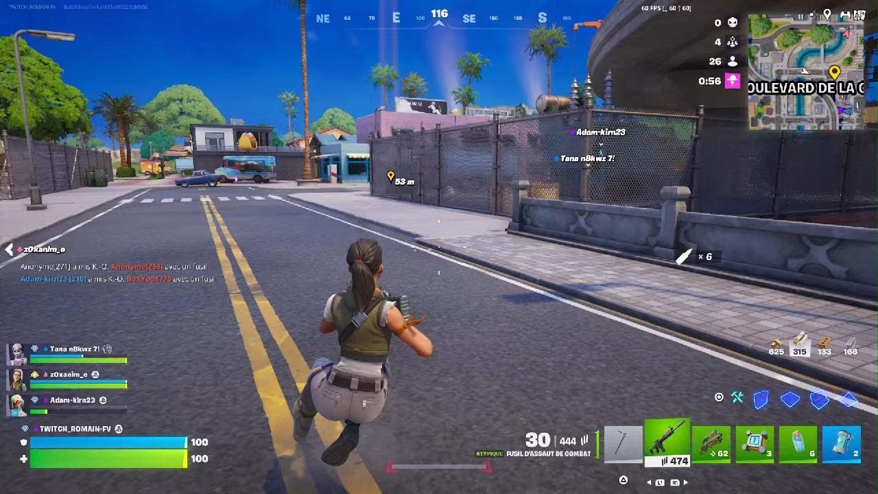 Rush UNREAL sur fortnite (top 1 a la fin)