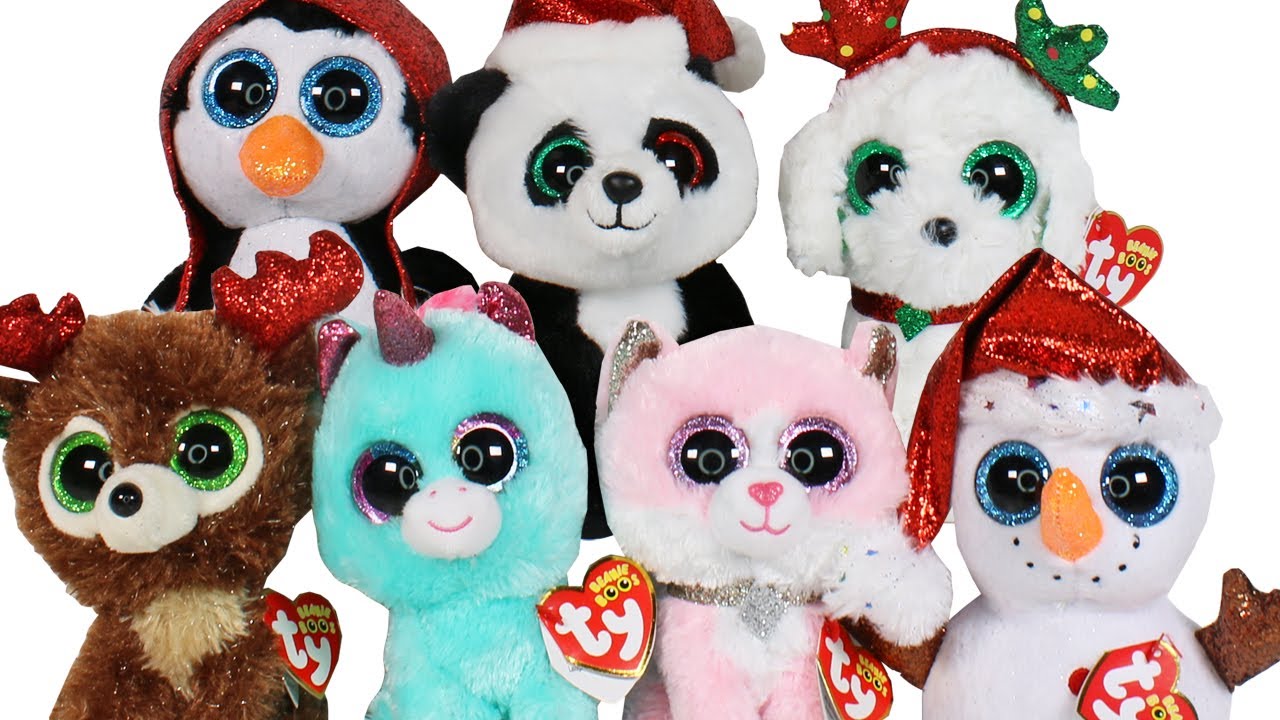 Christmas 2019 TY Beanie Boos Haul Unboxing Toy Review TY Beanie Boo Plush