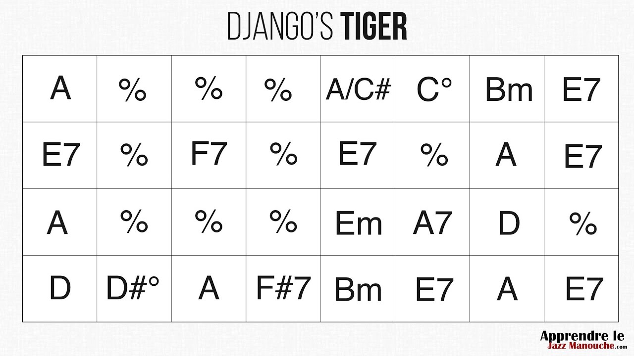 Django's Tiger - Playback jazz manouche - Gypsy jazz backing track / play along