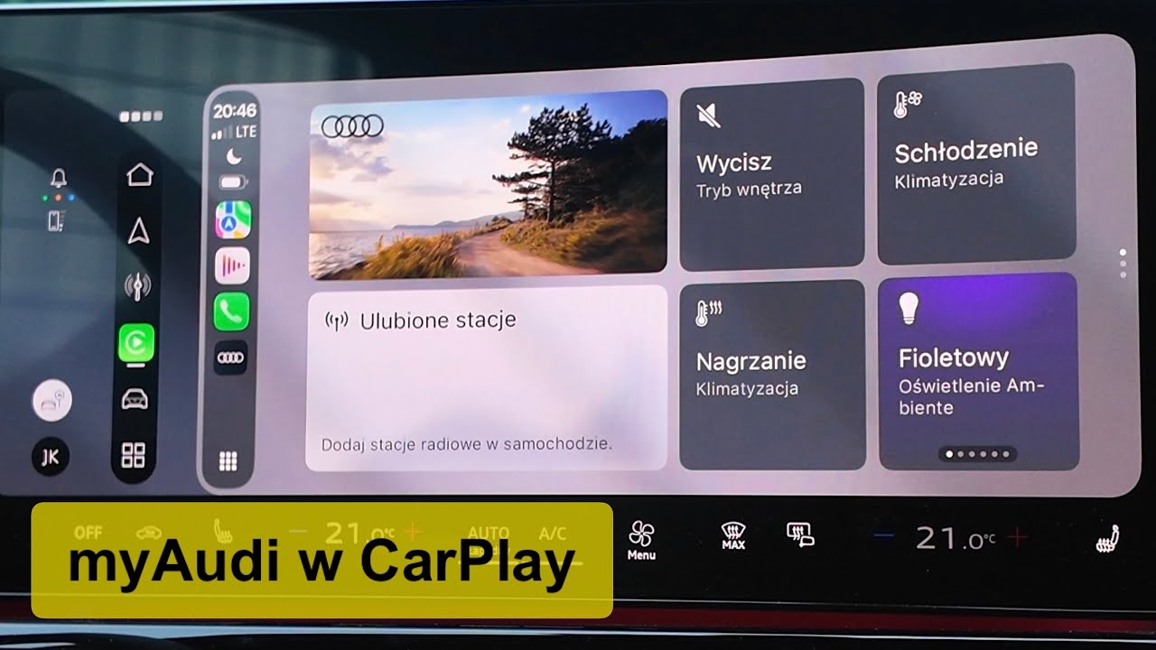 myAudi w Apple CarPlay w Audi MMI 2026 | Google Maps na Virtual Cockpit + Yanosik