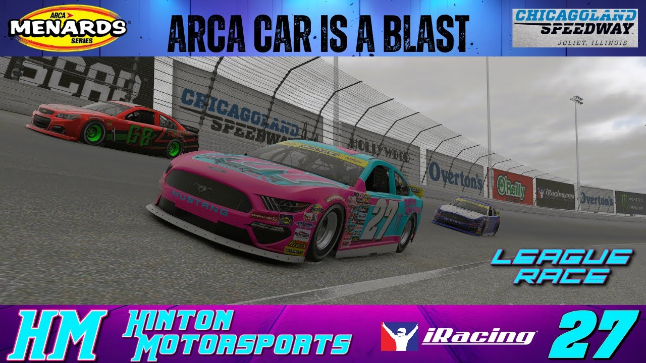 iRacing ARCA Menards Series League Race At Chicagoland Speedway - ARCA Car Is A Blast