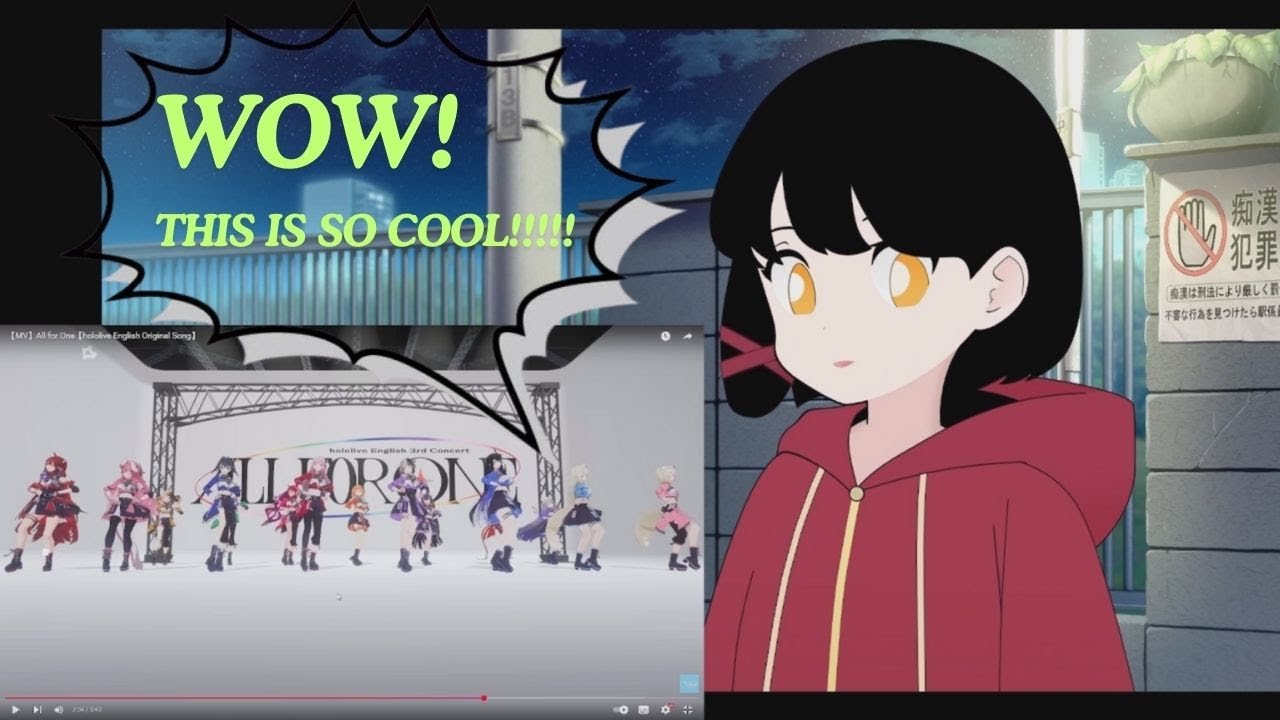 Vtuber Getting introduced to hololive through Hololive English - All For One.