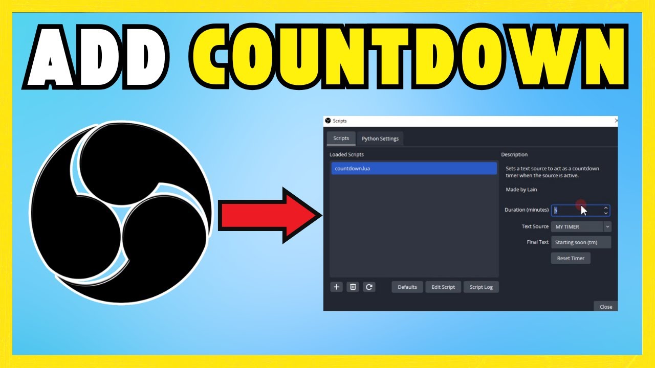 How To Add A Countdown Timer To Your OBS Video [NEW UPDATE]