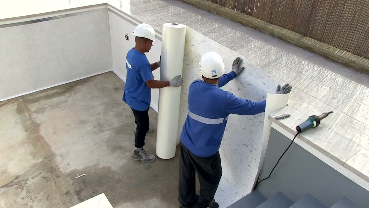 How to install a reinforced PVC membrane on pool walls? | SOPREMAPOOL 3D