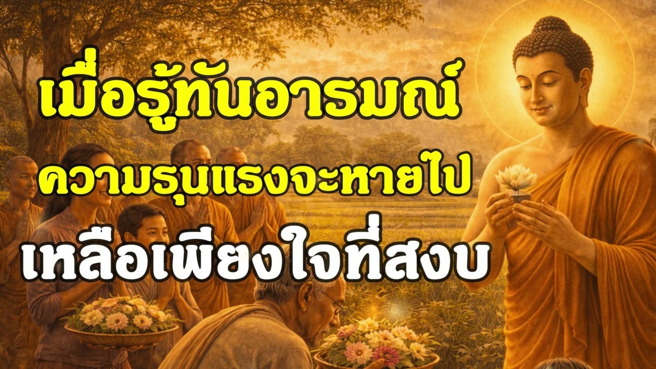 เมื่อรู้ทันอารมณ์ ความรุนแรงจะหายไป เหลือเพียงใจที่สงบ | ฟังธรรมพุทธ | Ep.10