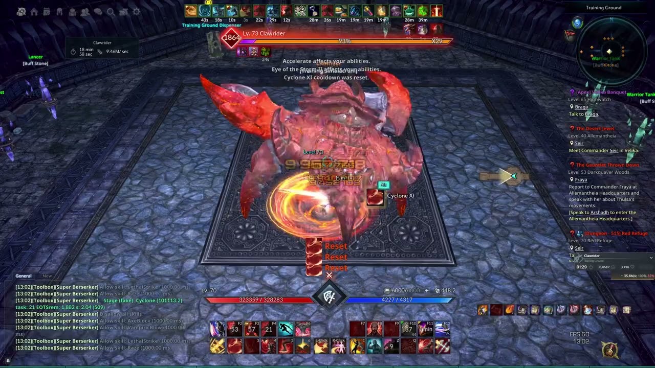 [new] TERA Berserker Auto-Cast (super-berserker) / авто-каст берсерк / DPS (Agaia 1.2 Rotation)
