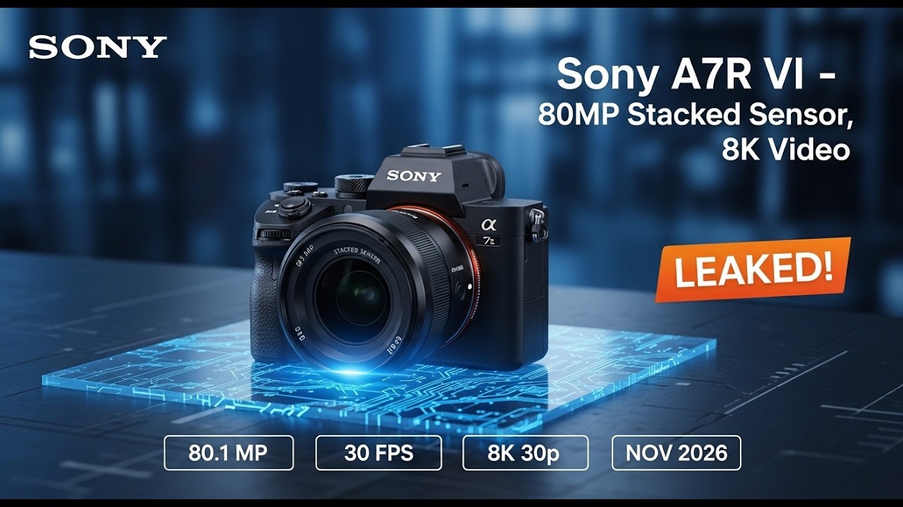 Информация о Sony A7R VI просочилась в сеть: 80-мегапиксельный многослойный сенсор, видео 8K и да...