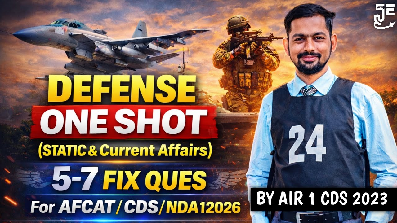 Complete Defense One Shot || For AFCAT/CDS/NDA 2026 || Static and Current Events || By CDS AIR 1