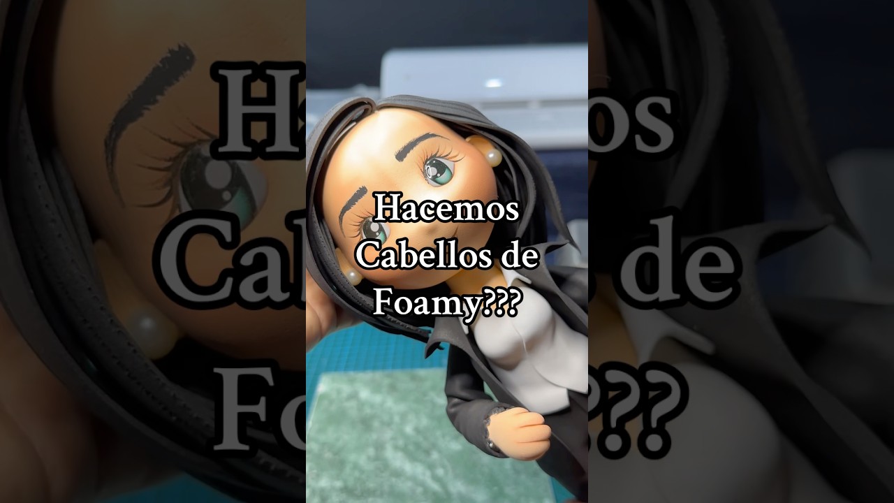 Hacemos cabellos de Foamy  #fofuchas #cabellos #artesanal