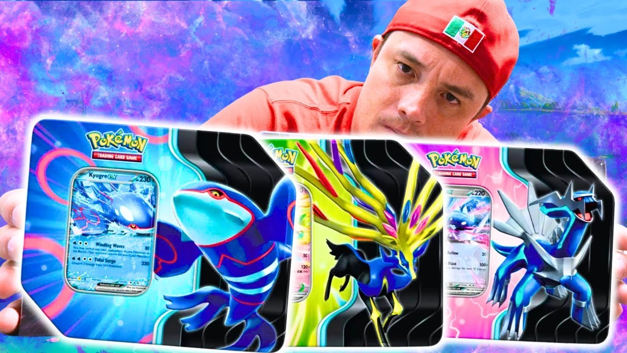 ¡ABRIMOS LAS NUEVAS AZURE LEGENDS TINS! Dialga, Kyogre y Xerneas EX
