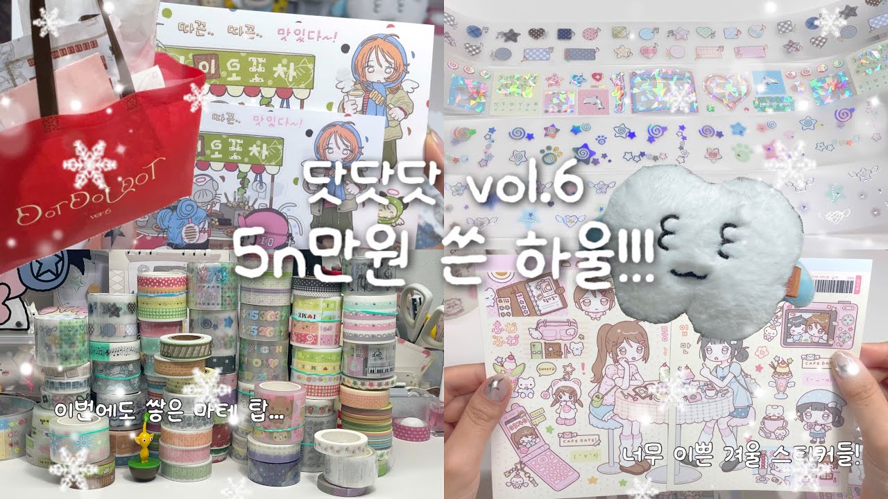 🛍️하울영상이 안 끝나요˖°⭑.ᐟ 닷닷닷 vol.6 왕창 사버린 다꾸템 하울~!