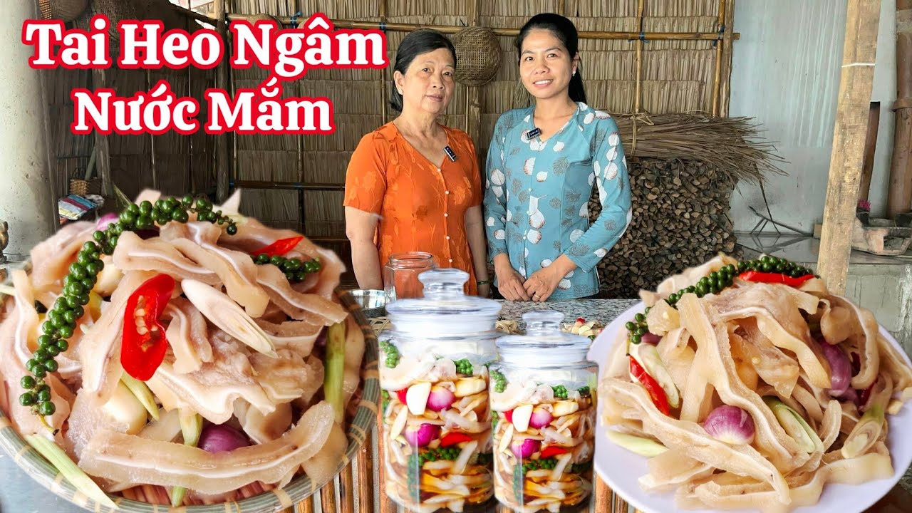 Tai heo ngâm nước mắm  món nhậu có sẵn kiêm món chống ngán trong mấy ngày Tết 