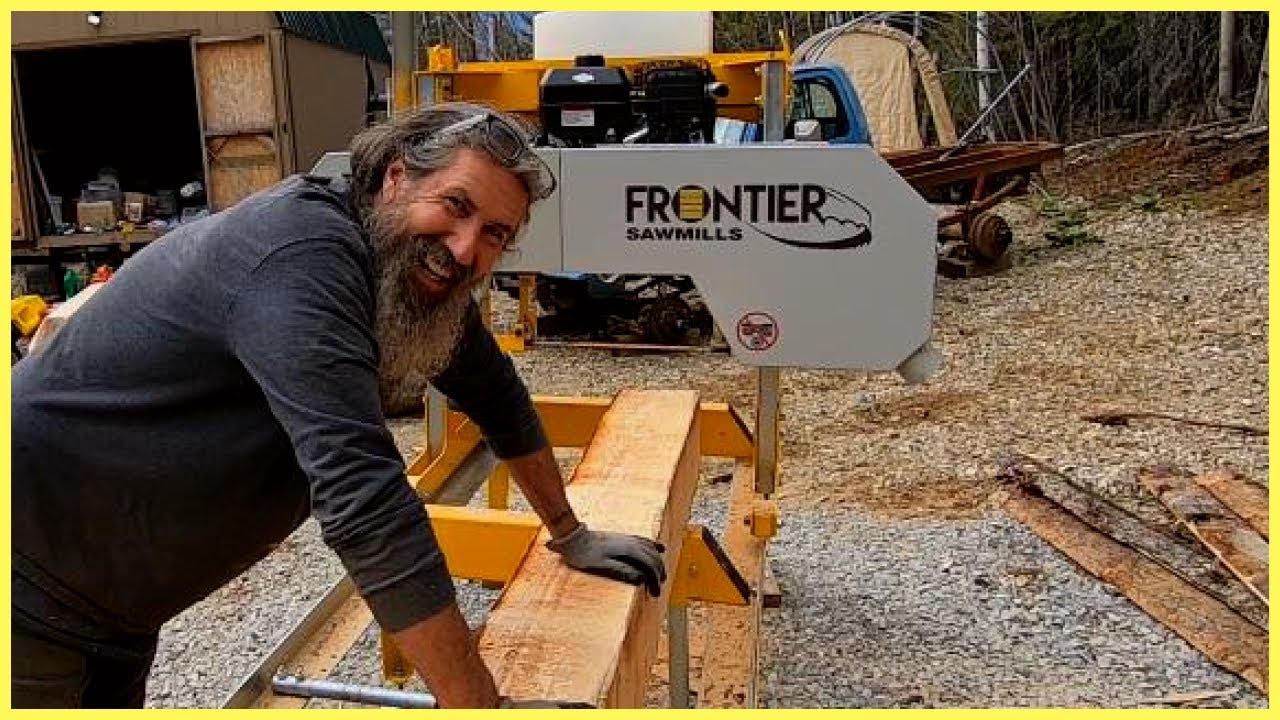 Making the FIRST Cut on Our Frontier Sawmill! Will it Cut Square?