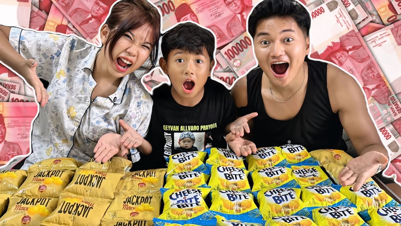 UMBOXING CIKI CHESE BITE & JACKPOT BERHADIAH UANG  RATUSAN  RIBU!!! Yogafamilly 