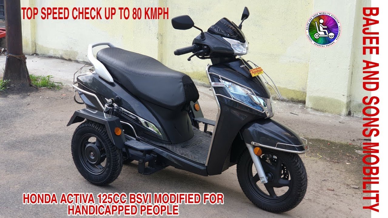 HANDICAPPED 3 WHEELER HONDA ACTIVA 125CC BSVI TOP SPEED BY BAJEE AND SONS MOBILITY  PH 9848458025