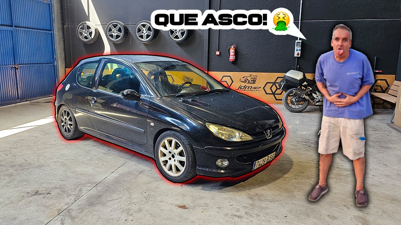 HACIENDO limpiezas EXTREMAS a COCHES de youtubers FAMOSOS 🤮/ Peugeot 206 gti de 