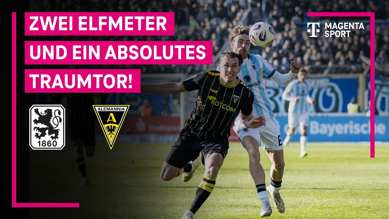 TSV 1860 München – Alemannia Aachen, Highlights mit Live-Kommentar | 3. Liga | MAGENTA SPORT