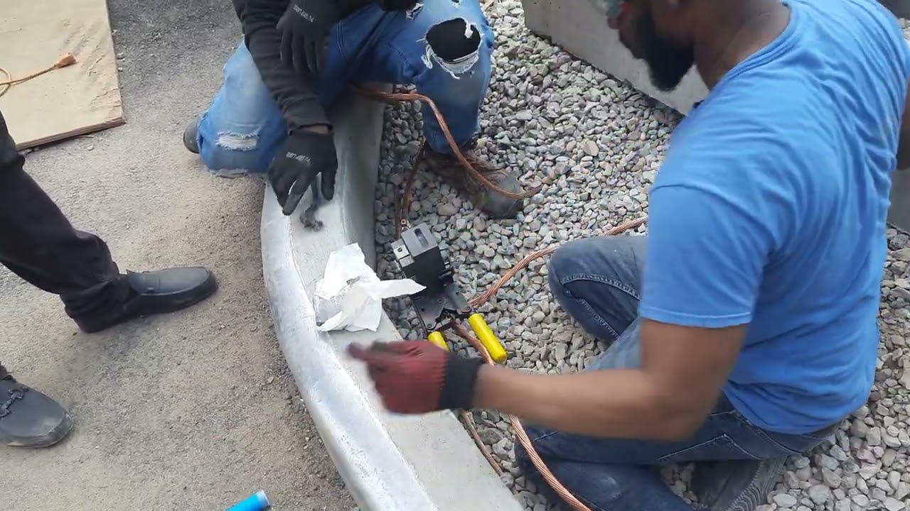 Tiny Explosion to join copper wires #construction #civilengineering #siteknowledge #siteengineering