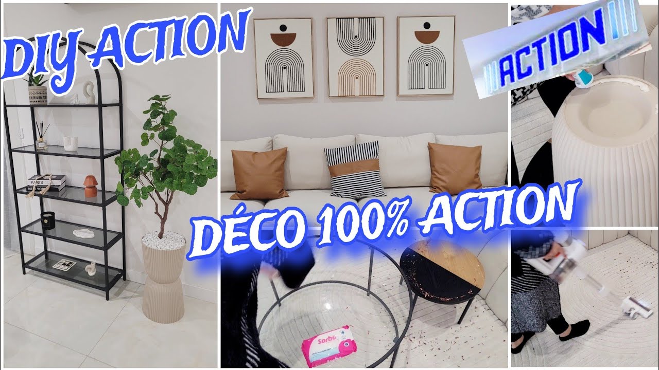 💙🤍NOUVEL DECO SALON 100%ACTION  DIY DÉCO ACTION #DIYACTION #diy #action #astucesaction #actionaddict