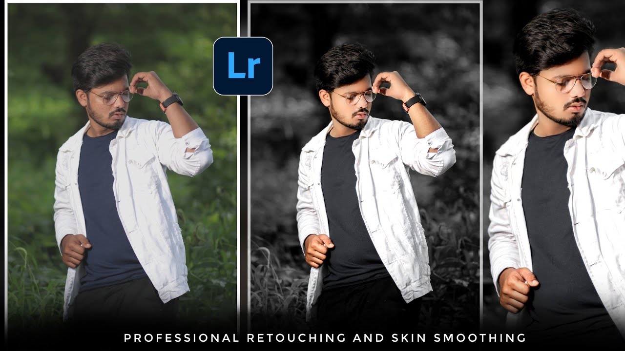 professional photo retouching and skin smoothing in lightroom | Moody Black | lightroom tutorial