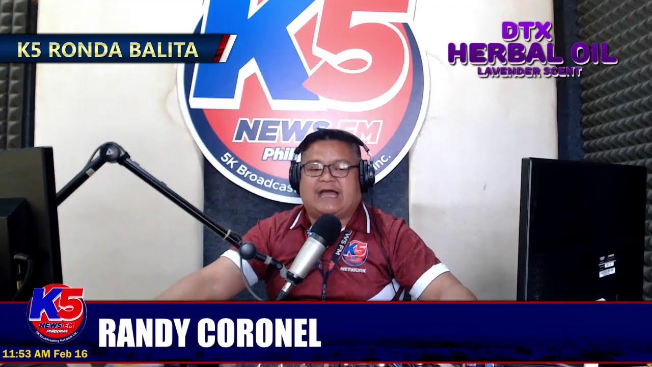 K5 News FM Bayawan Digital News Live Stream | K5 Ronda Balita hosted by K5 Randy Coronel