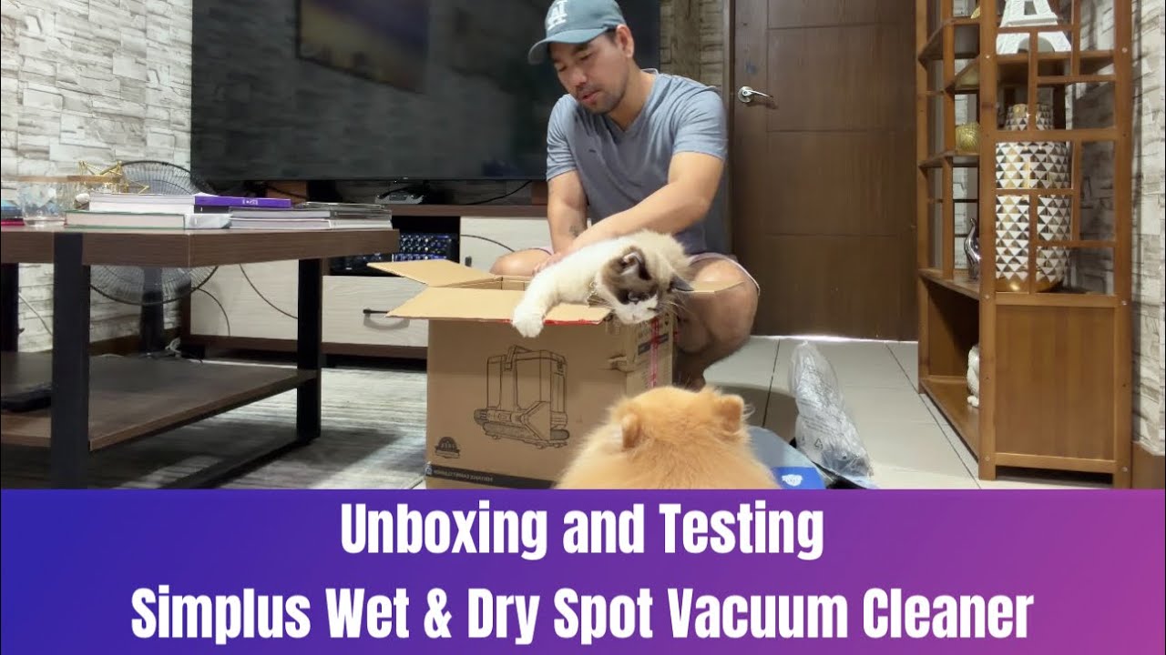 Распаковка и тестирование пылесоса Simplus Wet & Dry Spot Vacuum Cleaner #shopee | Одобрено Джефф...