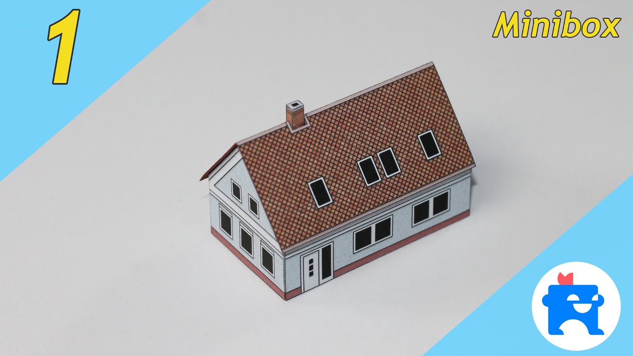 ✂️ MINIBOX 📐 Papírový dům -  Javorová ulice, Slatina (WDS.Minibox) ✂️ stavba a rady pro začátečníky
