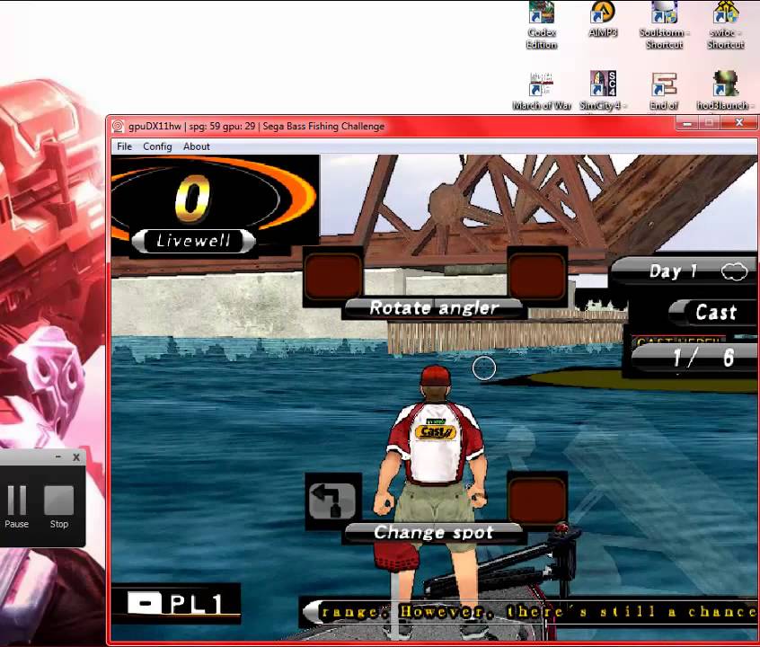 sega bass fishing challenge 2009 atomiswave arcade edition demul 0.5.8