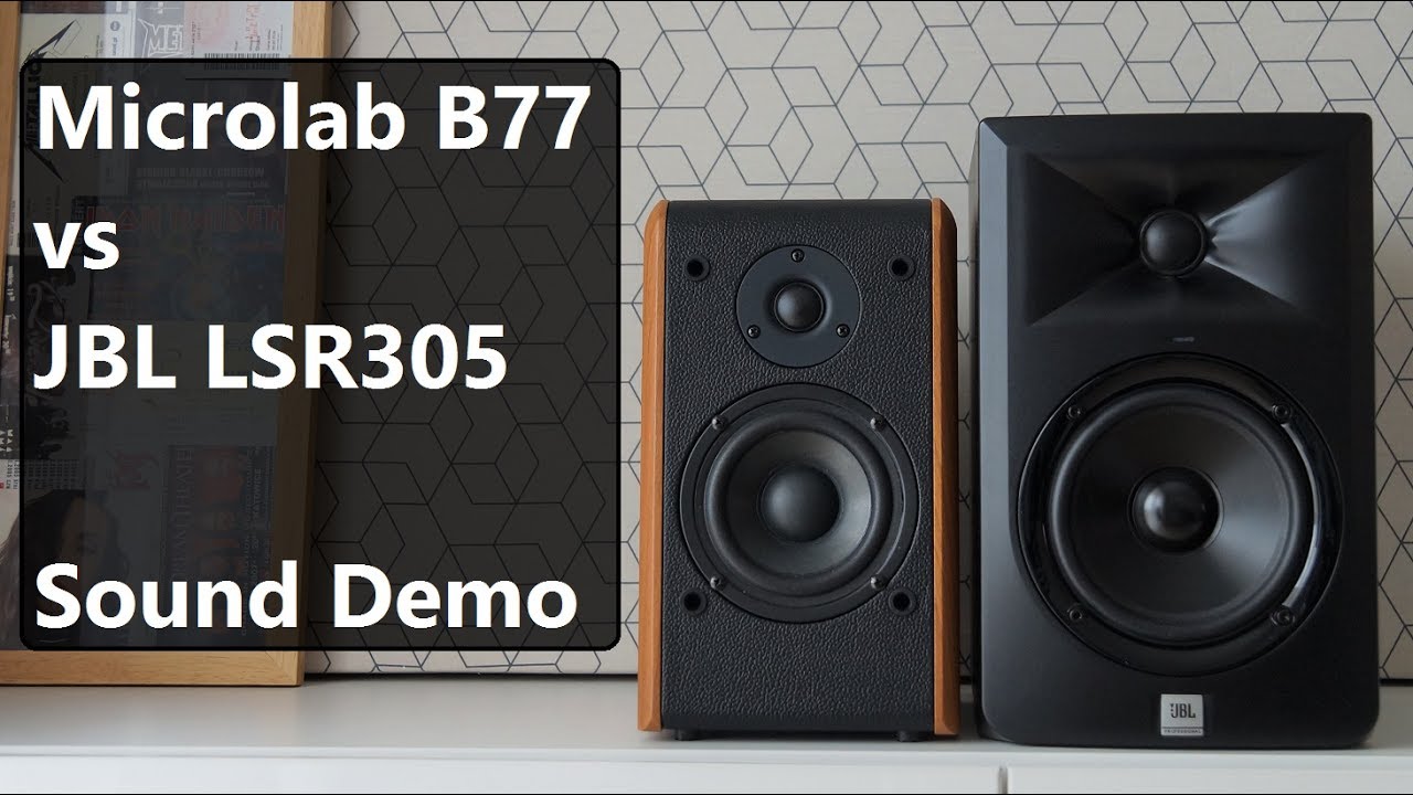 Microlab B77 vs JBL LSR305  ||  Sound Demo