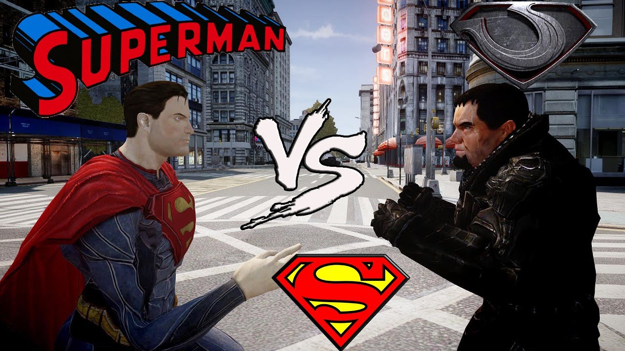 SUPERMAN VS GENERAL ZOD - MAN OF STEEL FIGHT - GRAND THEFT AUTO