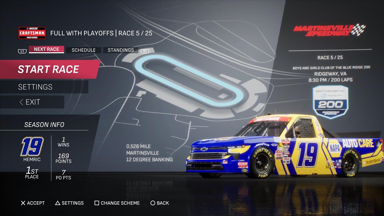 Nascar 25 Season Mode- Trucks Race 5: Martinsville