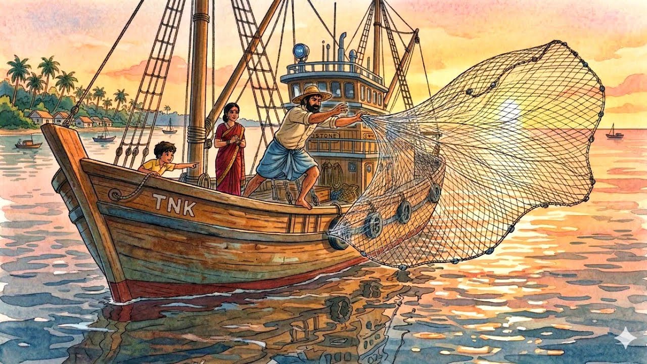 Indian Fisherman's Family Daily Life | Ghibli Style ASMR |