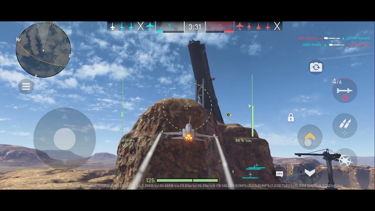 F10 plane fight dog fight in metal storm countdown team death match day 
