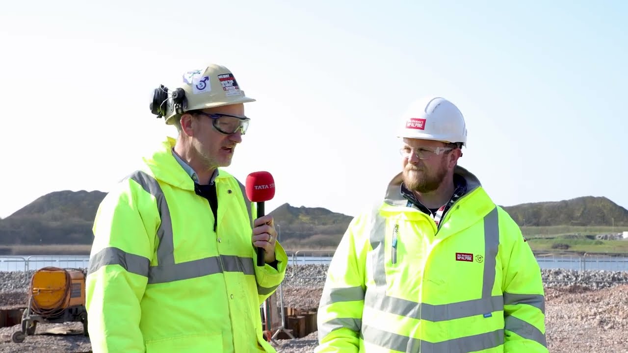 Port Talbot’s steelplant lagoon groundworks. Watch til the end!