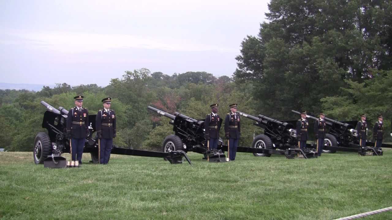 Presidential Salute Battery:  Taking Position by the Guns