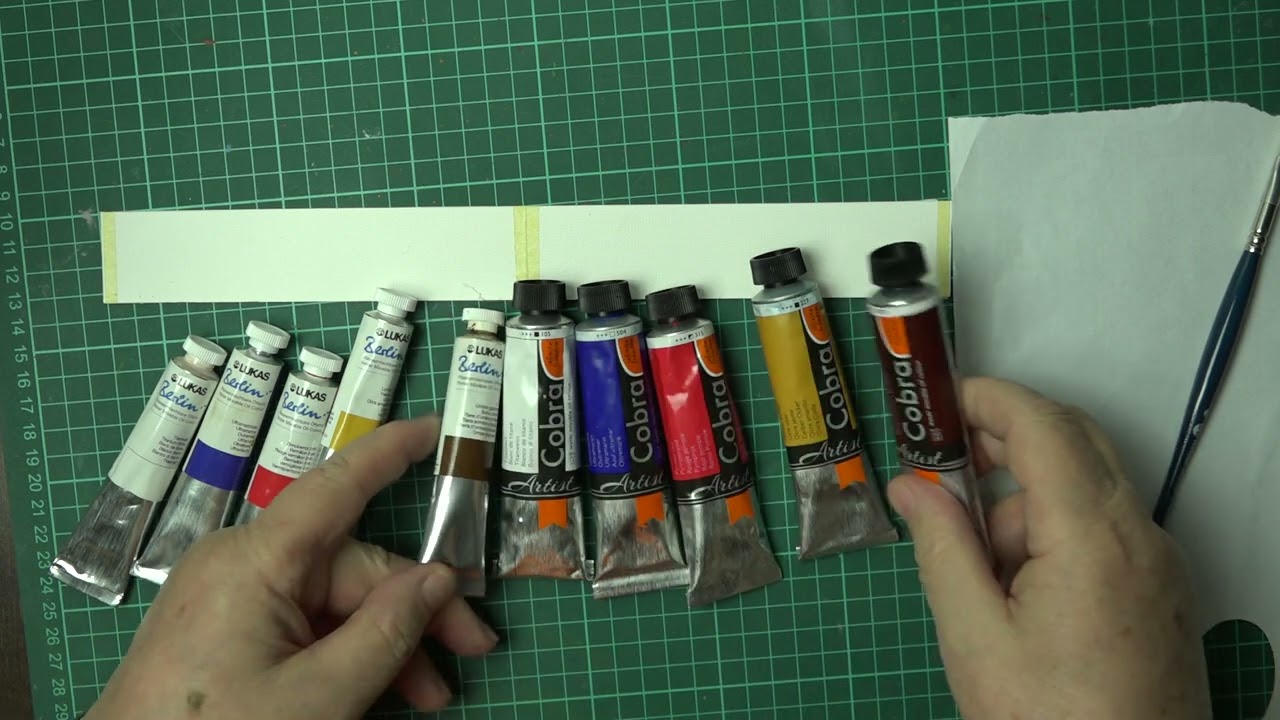 Comparing out-of-the-tube softness of Lukas Berlin and Royal Talens Cobra watermixable oil paints